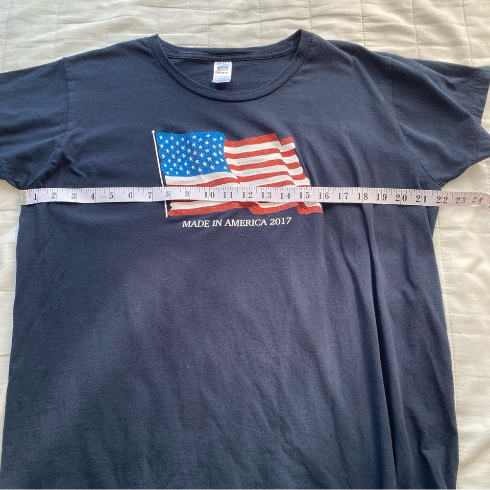 Kids Navy American Flag Graphic Tee - Made in America - Picture 5 of 6